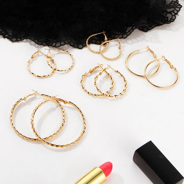 Oversize Gold Color Hoop Earrings