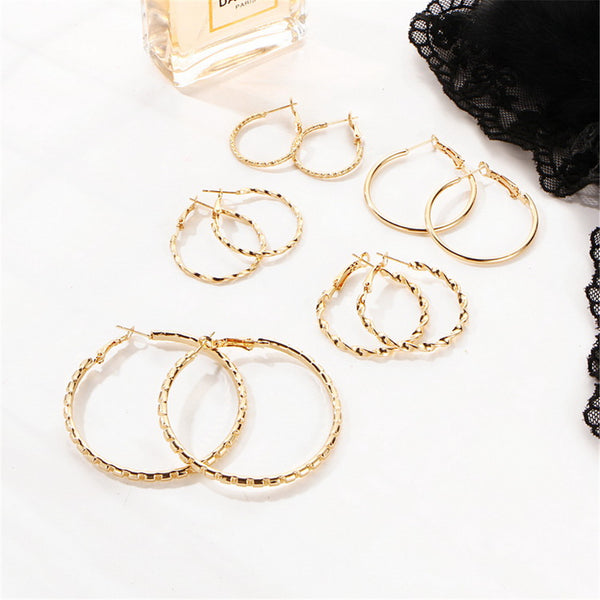 Oversize Gold Color Hoop Earrings