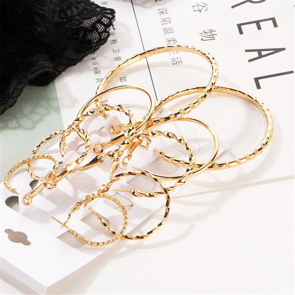 Oversize Gold Color Hoop Earrings