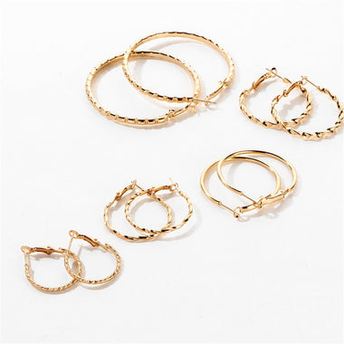 Oversize Gold Color Hoop Earrings