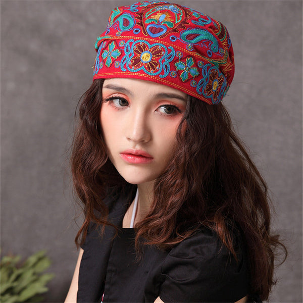 Floral Embroidery Hip Hop Hat