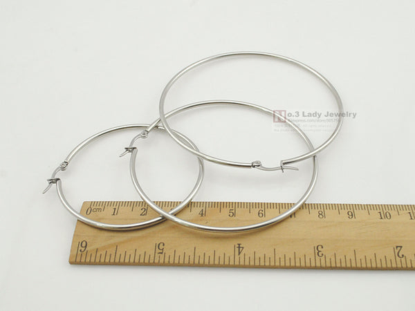 Steel Hoop Earrings