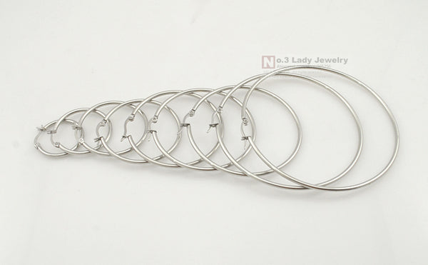 Steel Hoop Earrings