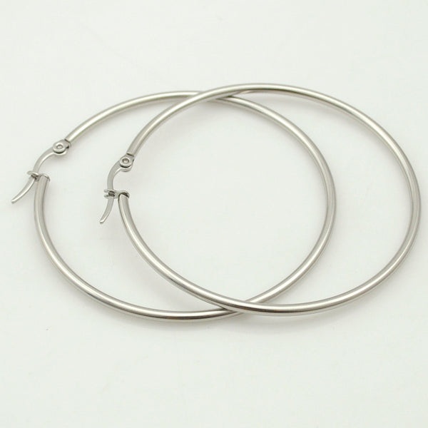 Steel Hoop Earrings