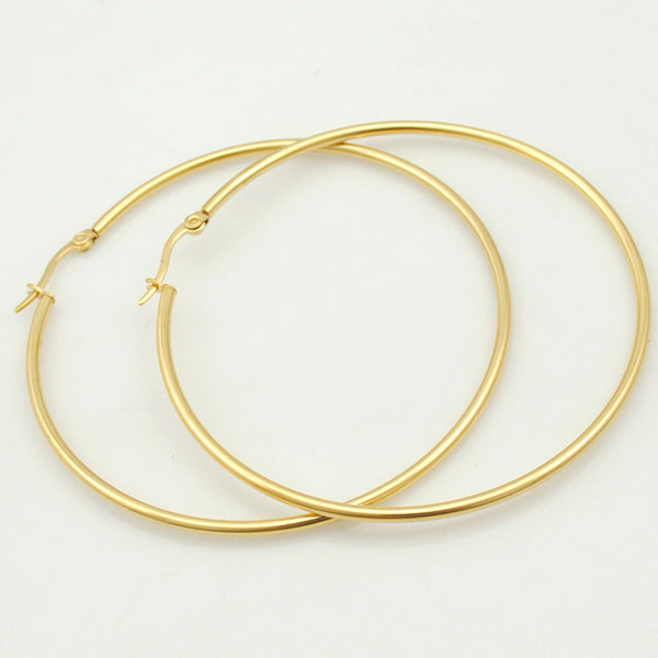 Steel Hoop Earrings