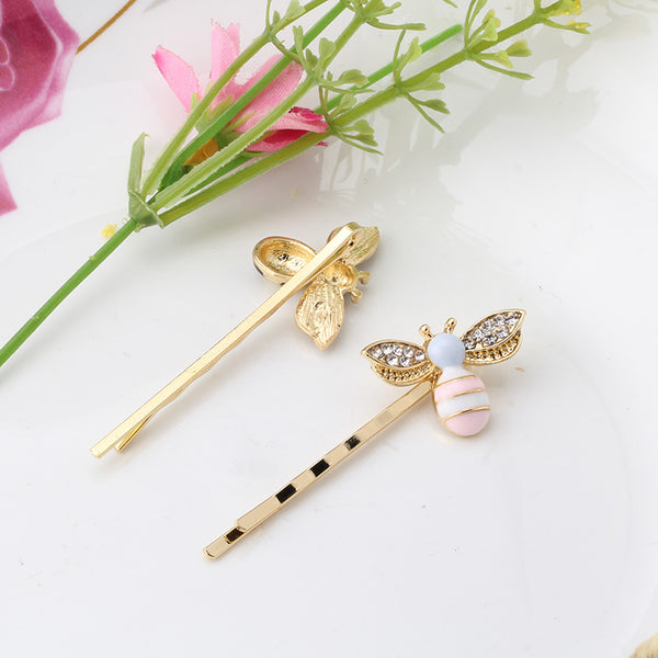 Crystal Bees Hair Clips