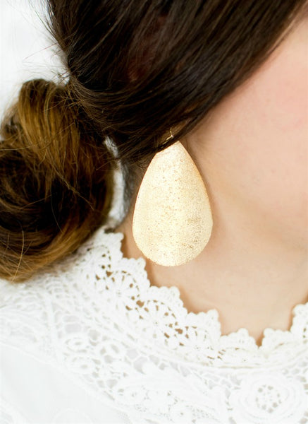 Metallic Teardrop Earrings