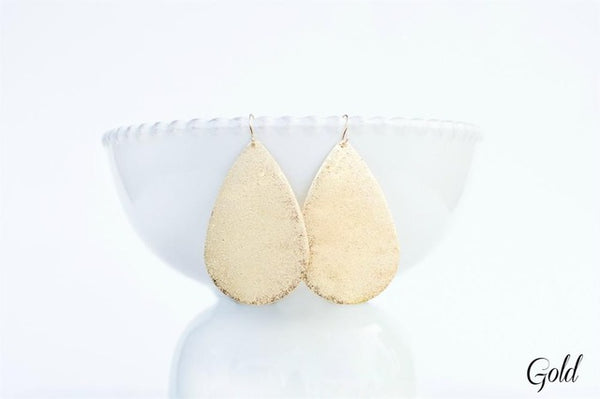 Metallic Teardrop Earrings