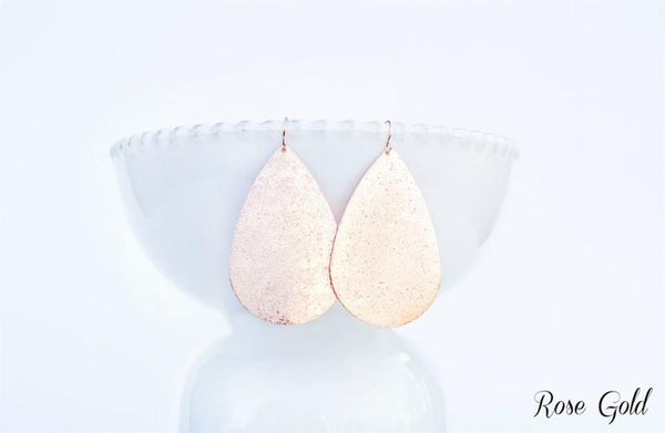Metallic Teardrop Earrings