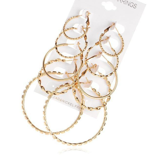 Oversize Gold Color Hoop Earrings