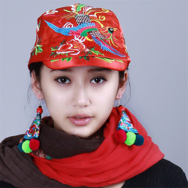 Floral Embroidery Hip Hop Hat