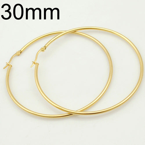 Steel Hoop Earrings