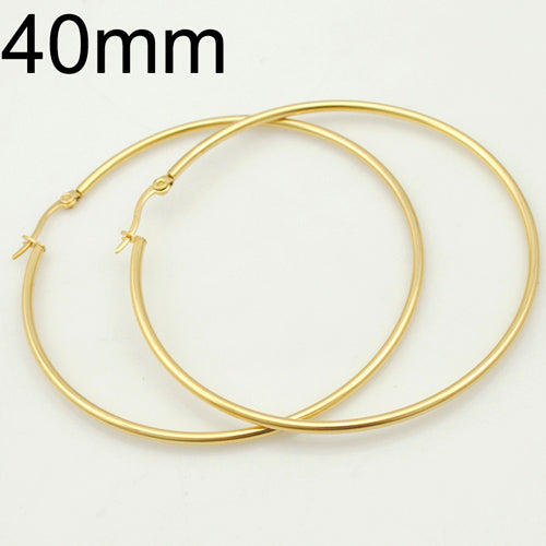 Steel Hoop Earrings