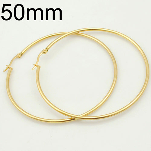 Steel Hoop Earrings